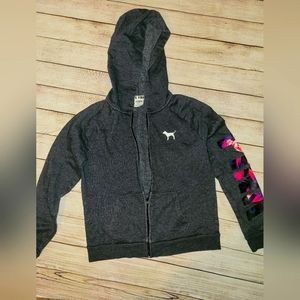 Pink zip up hoodie